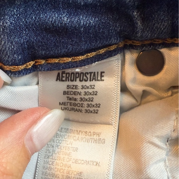 Aeropostale Men's Jeans Size 30X32 Super Skinny Medium Wash Distressed - Picture 6 of 11